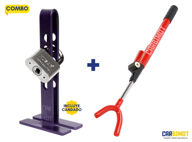 SEGURO BLOQUEO TRABA PEDAL TIMÓN VOLANTE ANTIRROBO (COMBO)