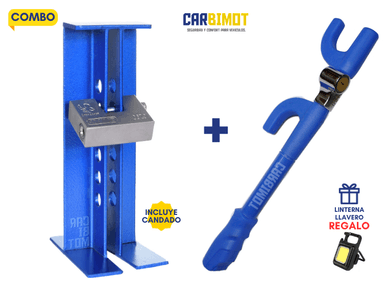 SEGURO BLOQUEO TRABA PEDAL VOLANTE TIMÓN ANTIRROBO (COMBO)