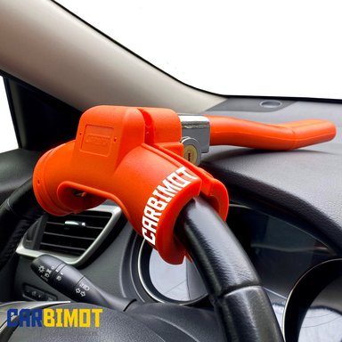 SEGURO BLOQUEO TRABA PEDAL VOLANTE TIMÓN ANTIRROBO AUTOS - 4