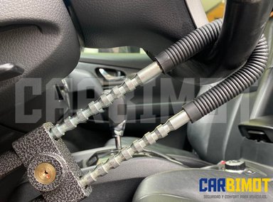 SEGURO BLOQUEO TRABA PEDAL VOLANTE TIMÓN ANTIRROBO VEHÍCULOS - 4