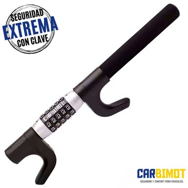 SEGURO BLOQUEO TRABA PEDAL VOLANTE TIMÓN ANTIRROBO VEHICULAR.