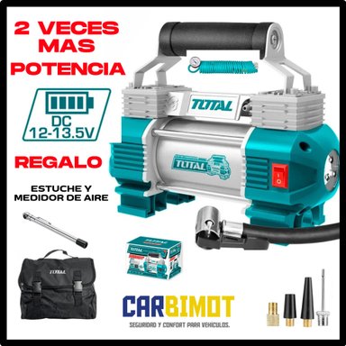 INFLADOR MINI COMPRESORA DE AIRE 12V PORTATIL PARA LLANTAS