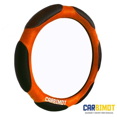 FUNDA COBERTOR FORRO PROTECTOR CUBRE VOLANTE TIMON VEHICULAR NARANJA