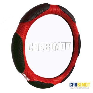 FUNDA COBERTOR FORRO PROTECTOR CUBRE VOLANTE TIMON VEHICULAR ROJO
