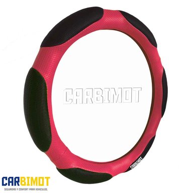 FUNDA COBERTOR FORRO PROTECTOR CUBRE VOLANTE TIMON VEHICULAR ROSADO