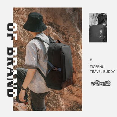 MOCHILA TIGERNU T-B9021 NEGRO HOMBRE LAPTOP VIAJE ANTIRROBO - 6