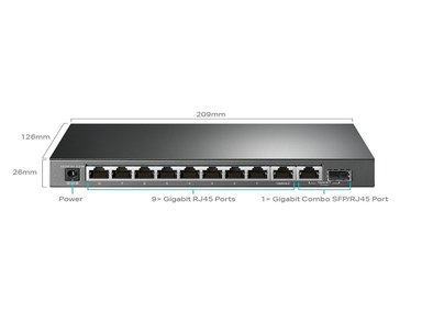 TP-LINK - SWITCH TL-SG1210MPE DE 10 PUERTOS GIGABIT (8 PUERTOS POE+) - 2