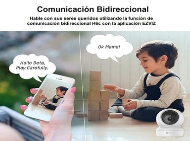 CÁMARA DE SEGURIDAD EZVIZ H6C 2K+ IP 4MP WIFI H.265 BLANCO - 2