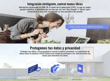 CÁMARA DE SEGURIDAD EZVIZ CB8 IP 2K 3MP BATERIA RECARGABLE 210 DIAS BLANCO - 5