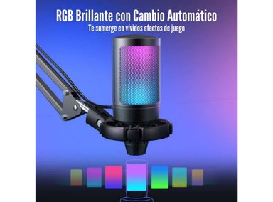 MICRÓFONO FIFINE AMPLIGAME A6T RGB INCLUYE BRAZO BLUE AZUL - 5