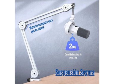 SOPORTE FIFINE BM63 BRAZO MICROFONO PREMIUM BOOM BLANCO - 3