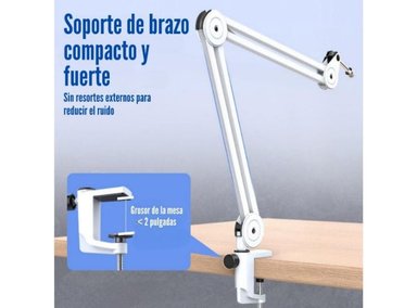SOPORTE FIFINE BM63 BRAZO MICROFONO PREMIUM BOOM BLANCO - 5
