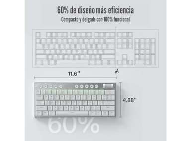 TECLADO REDRAGON WIRED SWITCH RED BLANCO HORUS MINI K632 - 3