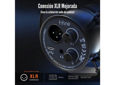 FIFINE - MICRÓFONO AMPLITANK K688 USBXLR DYNAMIC - NEGRO - 6