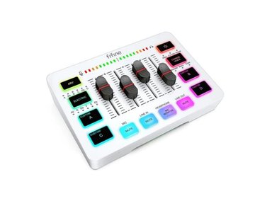 ACCESORIO CÓMPUTO FIFINE AMPLIGAME SC3 MIXER RGB STREAMING XLR WHITE - 1