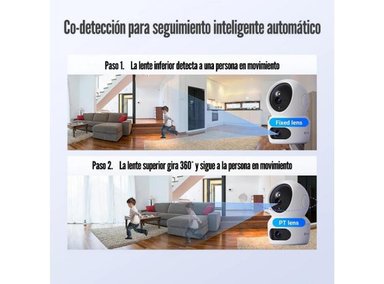 CÁMARA DE SEGURIDAD EZVIZ H7C DUAL 2K+ WIFI 3MP FULL COLOR BLANCO - 3