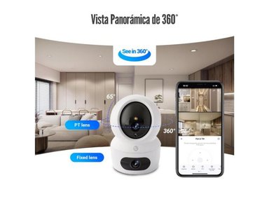 CÁMARA DE SEGURIDAD EZVIZ H7C DUAL 2K+ WIFI 3MP FULL COLOR BLANCO - 4