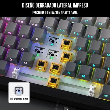 REDRAGON - TECLADO PENUMBRA PRO K687GG WIRELESS HI-FI - 2