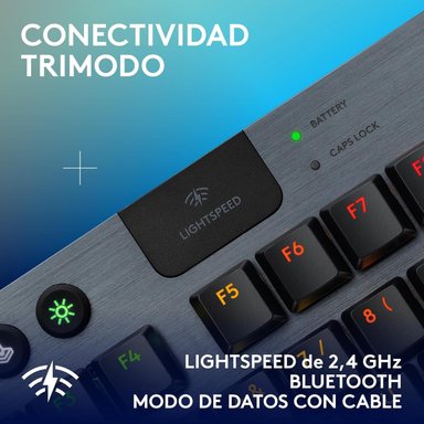LOGITECH G - TECLADO G915 X TKL WIRELESS RGB SWITCH TACTILE - NEGRO - 5