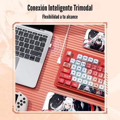 REDRAGON - TECLADO UCAL PRO K673AK 75% WIRELESS ANIME - 5