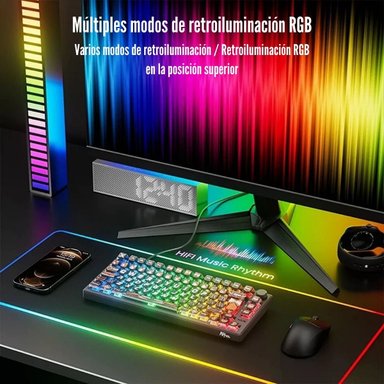 ROYAL KLUDGE - TECLADO M75 HE WIRELESS 75% HEPHAESTUS SWITCH MINT - 5