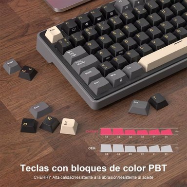 ROYAL KLUDGE - TECLADO R87PRO WIRED TKL PHANTOM SWITCH CREAMY - 2
