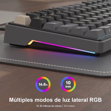 ROYAL KLUDGE - TECLADO R87PRO WIRED TKL PHANTOM SWITCH CREAMY - 5