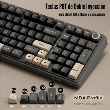 ROYAL KLUDGE - TECLADO R98PRO WIRED 98% PHANTOM SWITCH CREAMY - 3