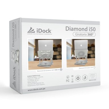 IDOCK - COOLER DIAMOND I50 CON BASE GIRATORIO 360° Y PUERTOS USB 2.0 - 5