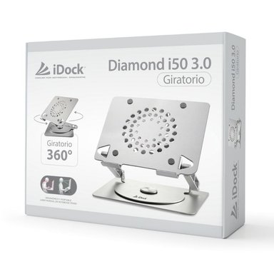 IDOCK - COOLER DIAMOND I50 CON BASE GIRATORIO 360° Y PUERTOS USB 2.0 - 6
