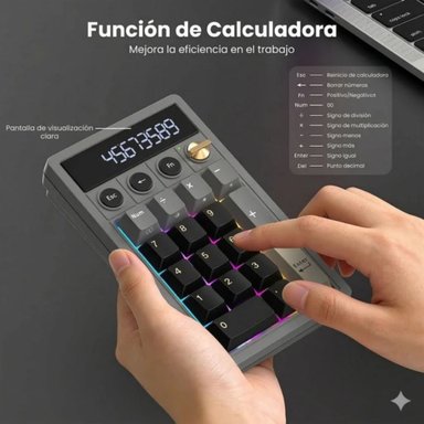 TECLADO NUMÉRICO ROYAL KLUDGE M20 WIRELESS PHANTOM SWITCH CREAMY - 3