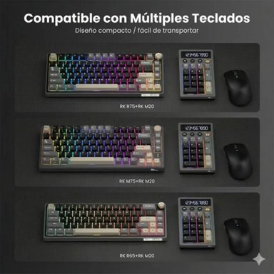 TECLADO NUMÉRICO ROYAL KLUDGE M20 WIRELESS PHANTOM SWITCH CREAMY - 5