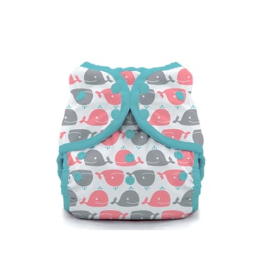 PAÑALES INFANTIL THIRSTIES CUBIERTA SNAP DUO WRAP WHALES - 1