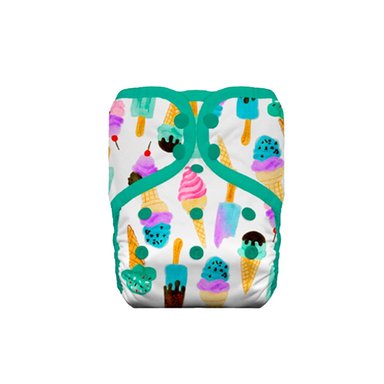 PAÑAL INFANTIL THIRSTIES ECOLOGICO SNAP POCKET DIAPER UNITALLA WE ALL SCREAM - 1