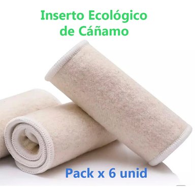 PAÑALES ECOLOGICOS DE TELA - INSERTO DE CAÑAMO - PACK X 6 UNIDADES - 2