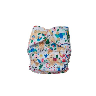 PAÑAL INFANTIL BABYLOOM ECOLÓGICO TELA UNITALLA LLAMAS - 1