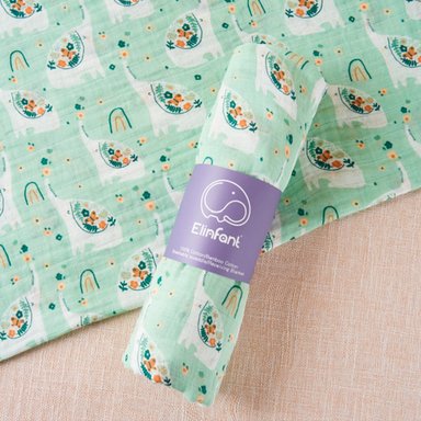 MANTA HAPPY FLUTE MUSELINA SUAVE DE ALGODÓN 110 X 120 CM PARA BEBÉ