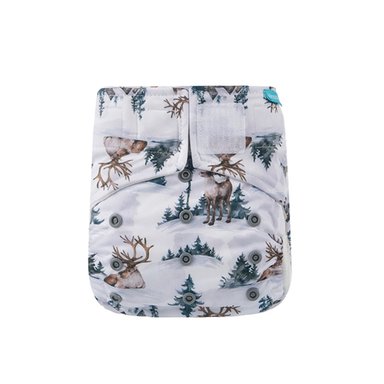 PAÑAL INFANTIL HAPPY FLUTE + INSERTO ECOLÓGICO DE TELA ECOLÓGICO ALGODÓN ORGÁNICO CON VELCRO - 1