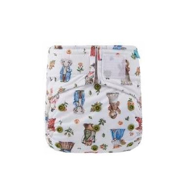 PAÑAL INFANTIL HAPPY FLUTE + INSERTO ECOLÓGICO DE TELA ECOLÓGICO ALGODÓN ORGÁNICO CON VELCRO - 1