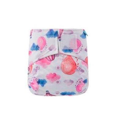 PAÑAL INFANTIL HAPPY FLUTE + INSERTO ECOLÓGICO DE TELA ECOLÓGICO ALGODÓN ORGÁNICO CON VELCRO - 1