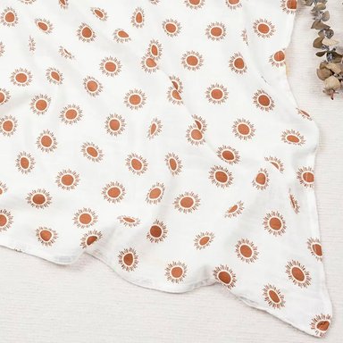 MANTA HAPPY FLUTE MUSELINA SUAVE BLANCO HUMO DE BAMBÚ Y ALGODÓN PARA BEBÉ