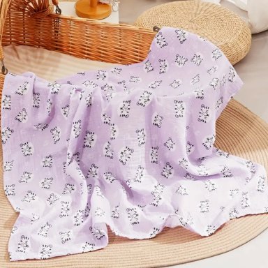 MANTA HAPPY FLUTE MUSELINA SUAVE MULTICOLOR DE BAMBÚ Y ALGODÓN PARA BEBÉ