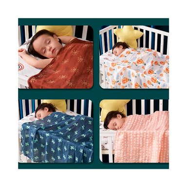 MANTA HAPPY FLUTE MUSELINA MULTICOLOR SUAVE BEBE ALGODÓN PACK X 4 UNIDADES - 3