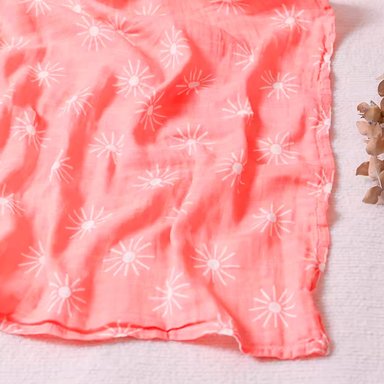 MANTA HAPPY FLUTE MUSELINA MULTICOLOR SUAVE BEBE ALGODÓN 110 X 120 CM