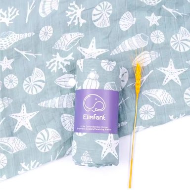 MANTA HAPPY FLUTE MUSELINA MULTICOLOR SUAVE BEBE ALGODÓN 110 X 120 CM