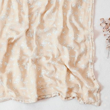 MANTA HAPPY FLUTE MUSELINA MULTICOLOR SUAVE BEBE ALGODÓN CON BAMBÚ