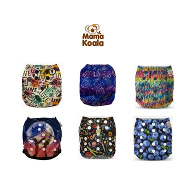 PAÑAL ECOLÓGICO DE TELA PACK X 6 UNIDADES MAMA KOALA - 1