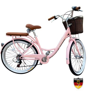 BICICLETA CAMPERA FRAUENFELDER ARO 26 ROSADO VINTAGE - 6