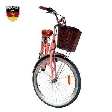 BICICLETA CAMPERA FRAUENFELDER ARO 24 ROSADO VINTAGE - 3