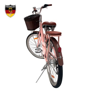 BICICLETA CAMPERA FRAUENFELDER ARO 24 ROSADO VINTAGE - 4